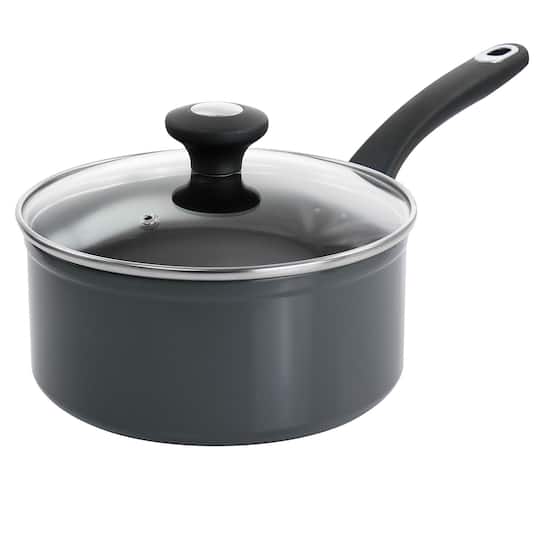 Martha Stewart Everyday Gray 3qt. Aluminum Saucepan with Lid